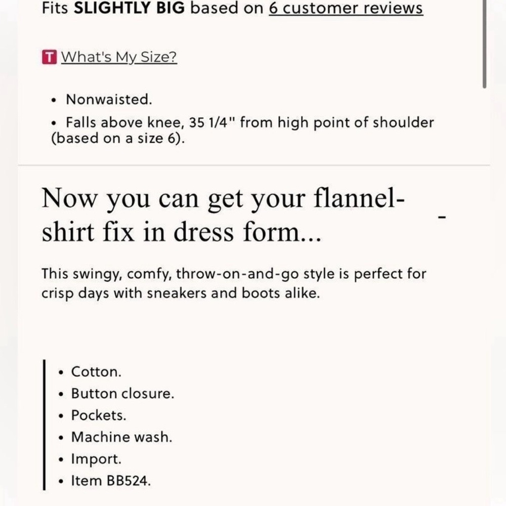 J.Crew Popover dress in brushed flannel. Size XS but it fits like a S/M. - Picture 4 of 6